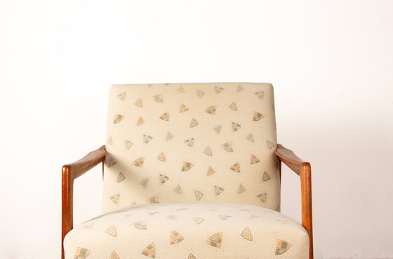 Image 1 of Ein Paar skandinavische Sessel aus Teakholz und neuem Stoff, 1960.