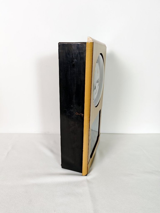 Image 1 of Vintage Wall Clock "555" Triple Five Mechanical  / Working Shanghai China Retro Clock / Mid Century Modern Wood Decor