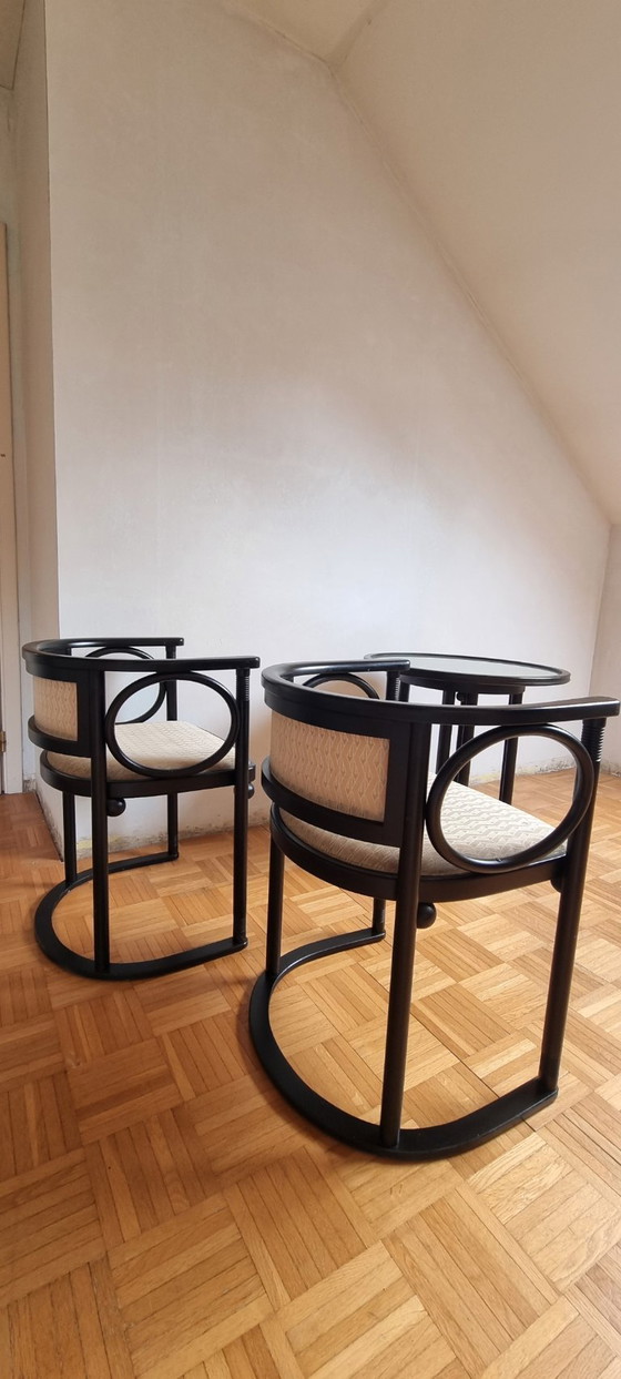 Image 1 of Set of Table and Chairs from Josef Hoffmann's 'Fledermaus' Collection