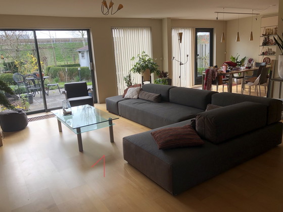 Image 1 of Sleek modular corner sofa Leolux (2x three-seater sofa and 1x footstool)