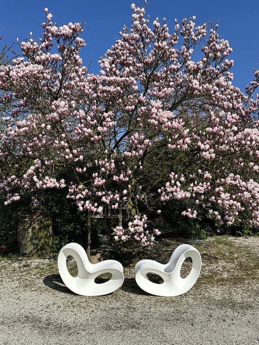 Magis Voido White Rocking Chair Rocking Chair 2 St.