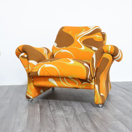 Image 1 of Guarnacci Padovano Vagnoni Paar 1-zits fauteuils Mod. Ionica-ontwerp jaren 70