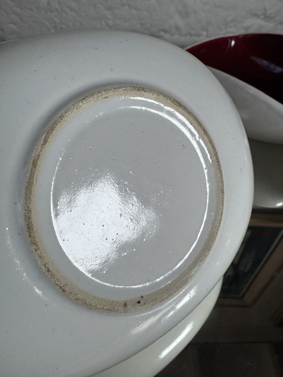 Image 1 of Service apéritif céramique et osier années 60