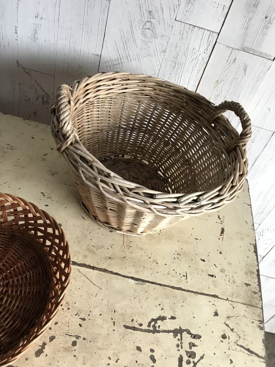 Rotan manden, jaren 60, set van 3 – Decoratieve objecten, Rieten (photo 7 of 11)