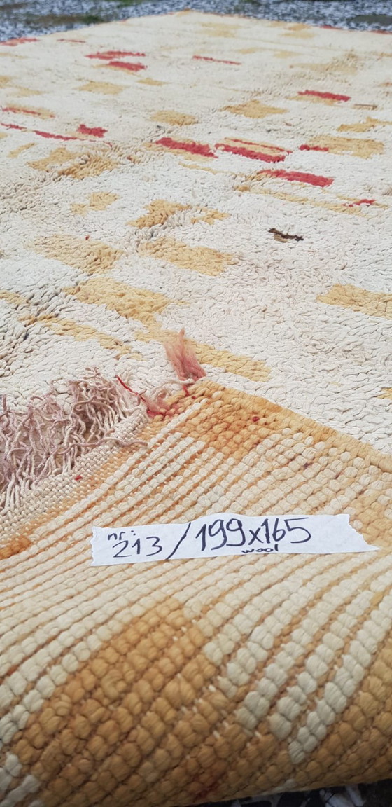 Image 1 of Handgeknoopt Berber kleed wol 199x165cm