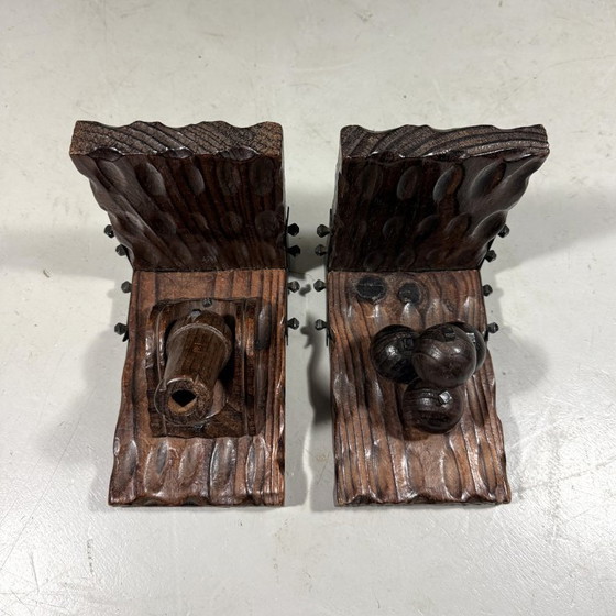 Image 1 of Spanish brutalist bookends cannon & cannonballs 1960s