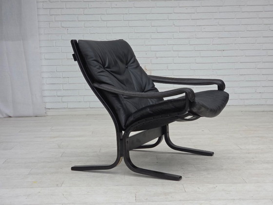 Image 1 of 1970s, Norwegian design by Ingmar Relling, model "Siesta", furniture leather.