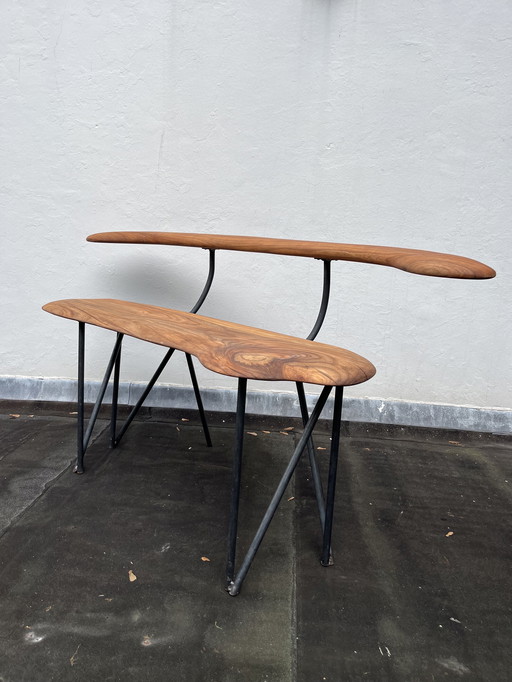 Kyrii Elm Wooden Bench Handmade, sustainable Amsterdam wood