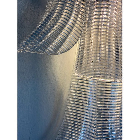 Image 1 of Moderne wandlampen "Selle" van Murano-glas in Mazzega-stijl met diamantgeslepen transparantie — Set van twee