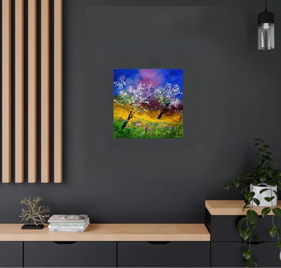 Image 1 of Two apple trees in spring