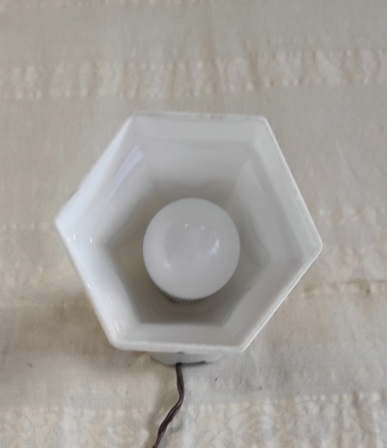 Image 1 of Applique Art-déco en porcelaine et opaline - mid. XXeme
