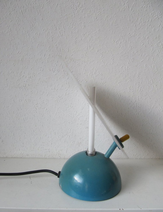 Lampada da tavolo Pall, stile Memphis, Barbieri & Marianelli anni '80, Lampade da tavolo, Metallo, Plastica (foto 6 di 9)