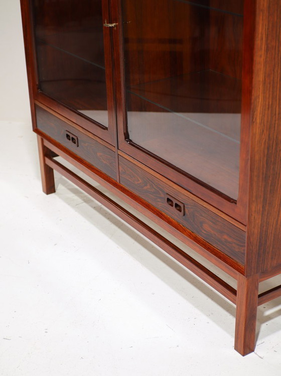 Vitrinekast Brouer Palissander Deens Vintage 1960s – Brouer Møbelfabrik, Vitrinekasten, Glass, Wood (photo 7 of 15)