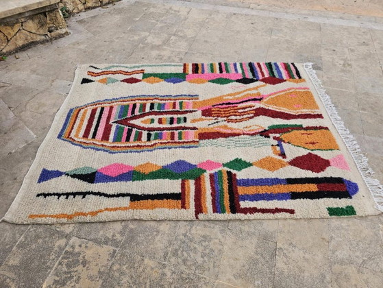 Elegante alfombra marroquí de 220 cm x 270 cm. – Cotton (photo 8 of 8)