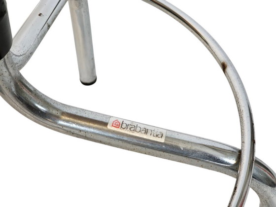 Image 1 of Vintage - Mid Century - Brabantia - tabouret - chrome - cuir skaï - 3ème moitié 20ème siècle
