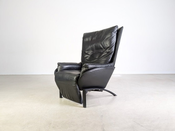 Image 1 of Poltrona design originale WK Wohnen in pelle nera
