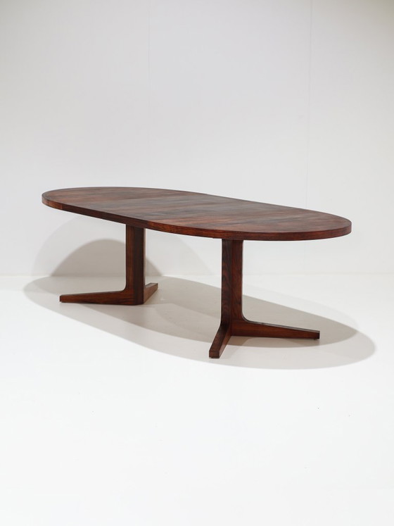 Oval Extendable Dining table Dyrlund Rosewood 1960s Danish (photo 5 of 16)