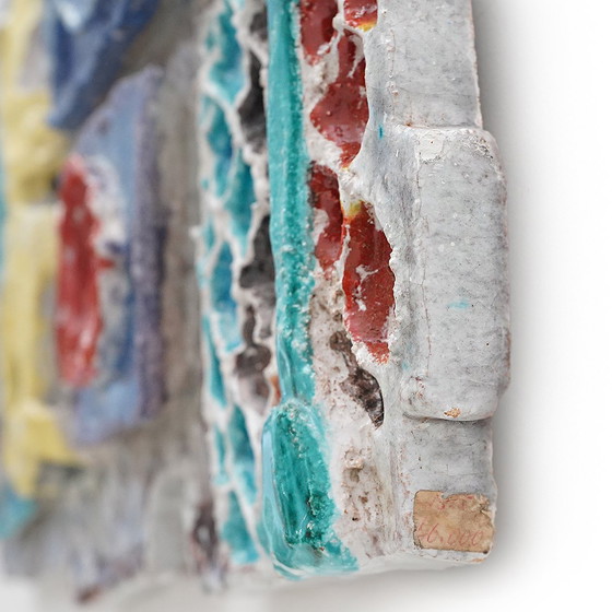 Image 1 of Glazed Ceramic Panel with a Marine Theme, 1960s