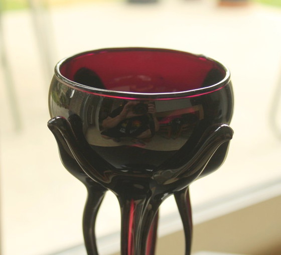 Jarrón de cristal polaco color amatista – Josefina Krosno (años 80) – Jarrones, Glass (photo 9 of 12)