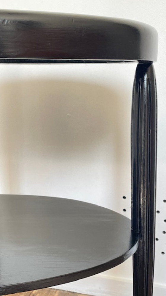 Image 1 of Art Deco Black Wood Console Table
