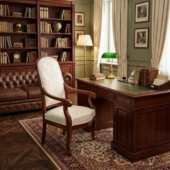 Fauteuil ancien en noyer, Italie 19ème siècle – Wood (photo 3 of 12)