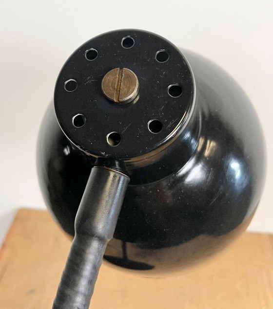 Image 1 of Black Industrial Gooseneck Table Lamp, 1960s