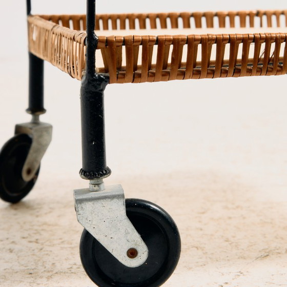 MK11315 Metalen trolley met details van bamboe en riet. – Serveerwagens, Bamboo (photo 9 of 10)
