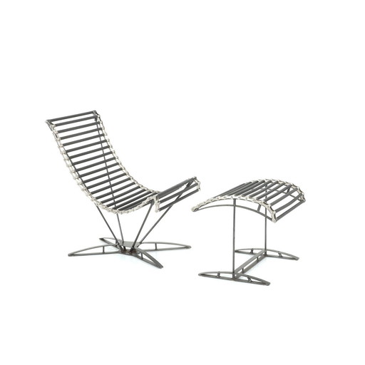 Jean-Marc Mouligné armchair and footrest