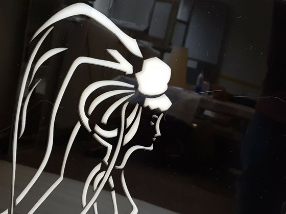 Image 1 of Vintage 1970s Plexiglas Sign: 70s Wedding Dresses