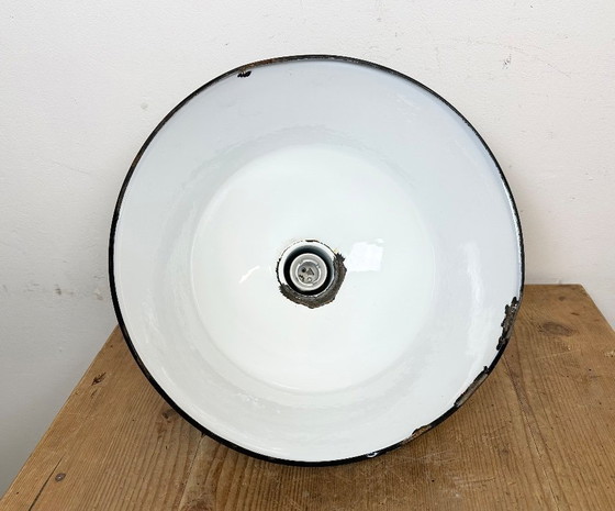 Image 1 of Industrial Black Enamel Pendant Lamp from EMAX, 1960s