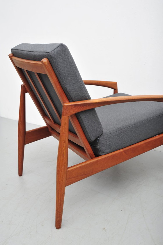 Sillón modelo 121 Paper Knife en teca, diseñado por Kai Kristiansen para Magnus Olesen en la década de 1950. (photo 9 of 10)