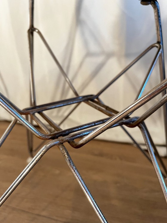 Image 1 of 4x DSR Eames Herman Miller con base Eiffel y tapizado hopsack amarillo mostaza