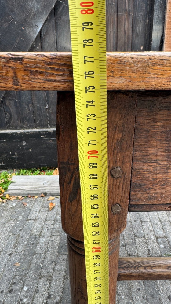 Image 1 of Table de ferme rectangulaire ancienne