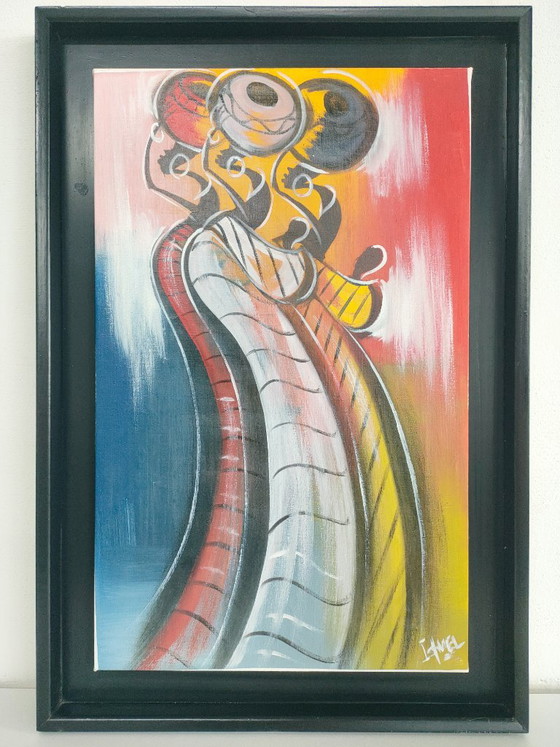 Exclusive Abstract and Optically Illusionistic Artwork in a Luxury Black Box Frame – Paintings & Drawings (photo 11 of 11)