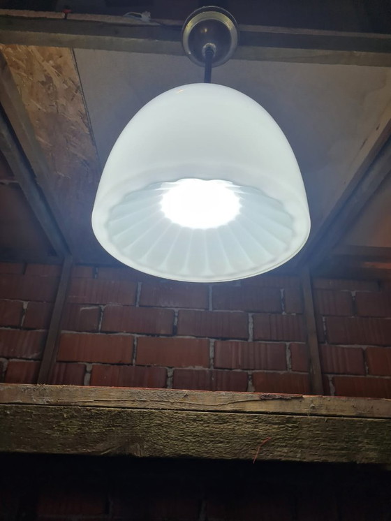 Image 1 of Lampade a sospensione funzionaliste in vetro e metallo di Miloslav Prokop