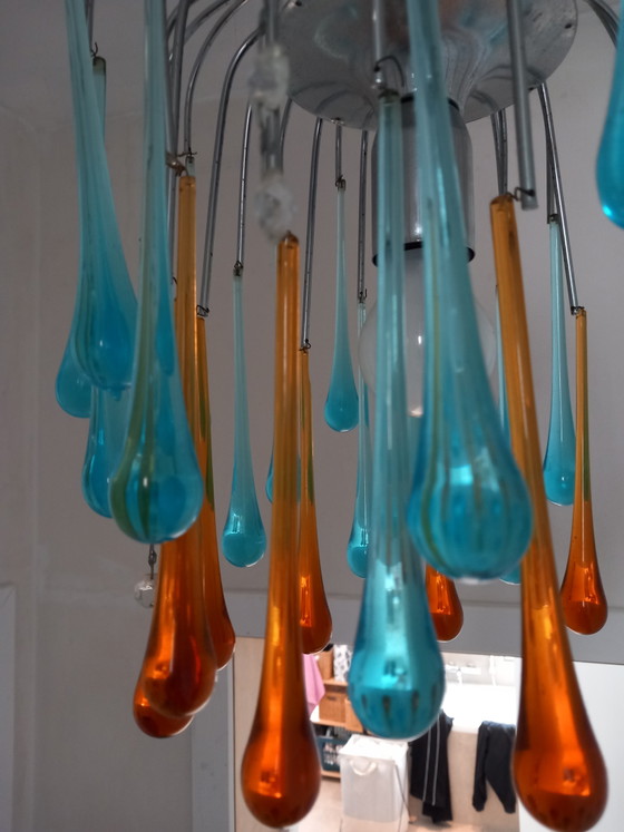 Lampadario in vetro di Murano Mid-Century – Paolo Venini, Crystal, Metal (photo 3 of 5)