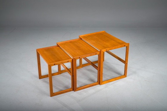 Image 1 of Mesas nido escandinavas de teca de mediados de siglo, 1960, set de 3