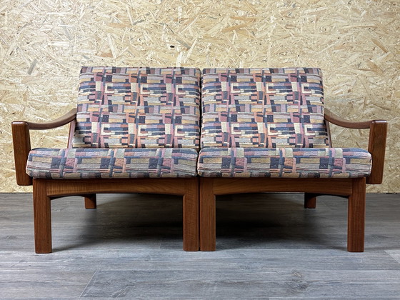 Image 1 of 60s 70s teak couch sofa 2-seater by Glostrup Møbelfabrik Denmark Design