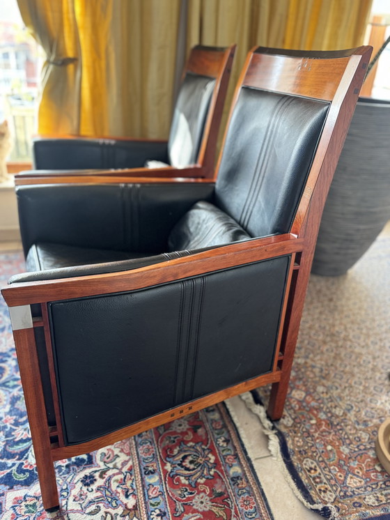 Image 1 of Hermosos asientos Art Deco del diseñador Art Deco Schuitema