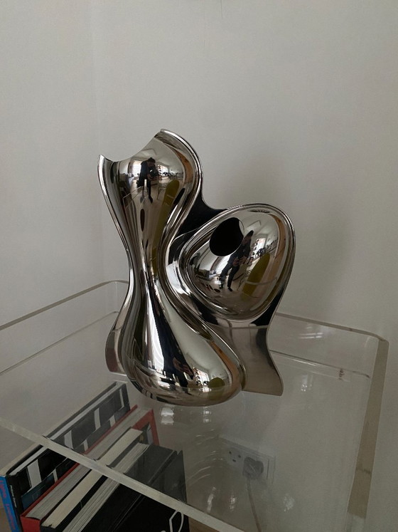 Ron Arad “Babyboop” vase – Officina Alessi – polished steel (photo 3 of 9)