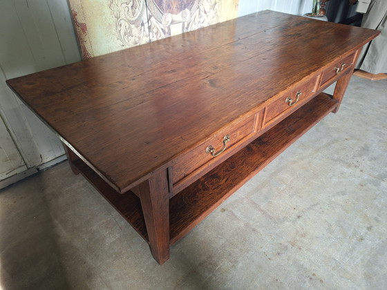 Image 1 of Classic English coffee table with drawers, dimensions 180x80cm and 53cm high.