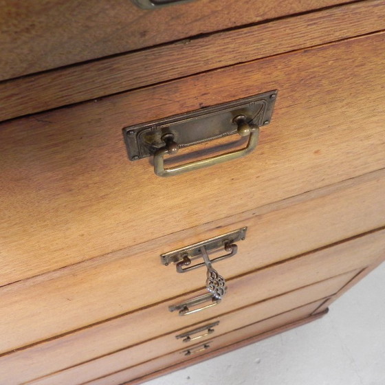 Image 1 of Ladekast Met 5 Laden en 1 Klep, Chiffoniere, Eind 19e Eeuw