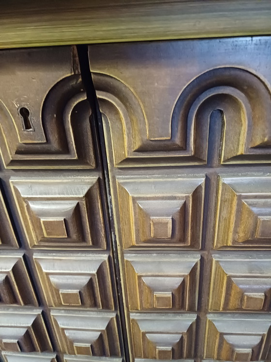 Image 1 of Spaanse brutalistische dressoir uit de jaren 60