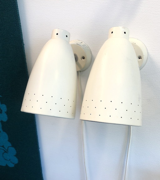 2 vintage wandlampjes van Philips