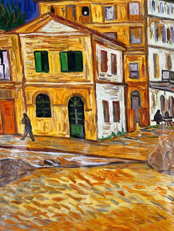 Image 1 of Œuvre de Van Gogh peinte à la main sur toile (roulée)