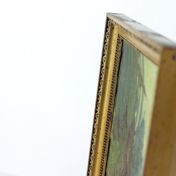 Image 1 of Set van 2 schilderijen, verf op papier, door M. Hrušovská, Tsjecho-Slowakije 1950