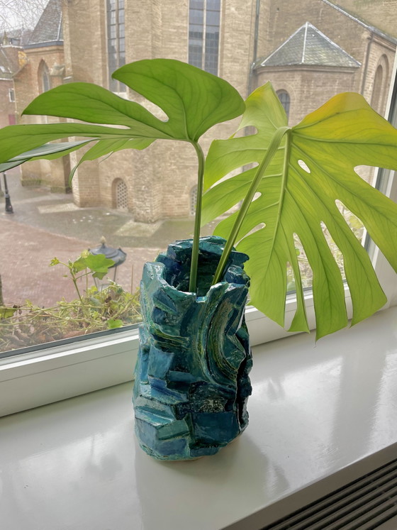 Image 1 of Heavy ceramic vase two halves