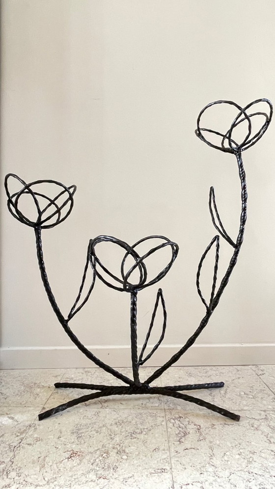 Image 1 of PORTE Plantes Acier Courbé VINTAGE