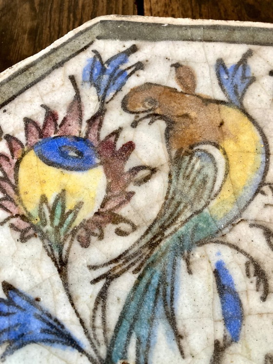 Image 1 of Antique Persian tile in glazed earthenware