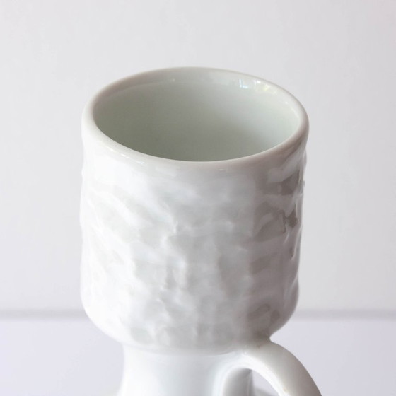 Image 1 of Royal KPM Porzellan White Glossy Porcelain Handled Vase, 1970s